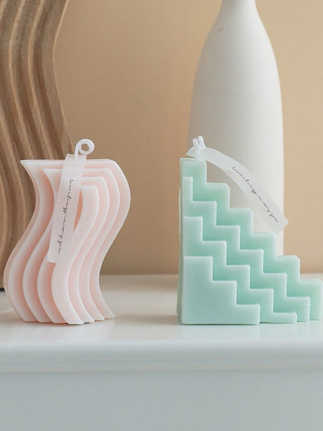 Geometric scented candle