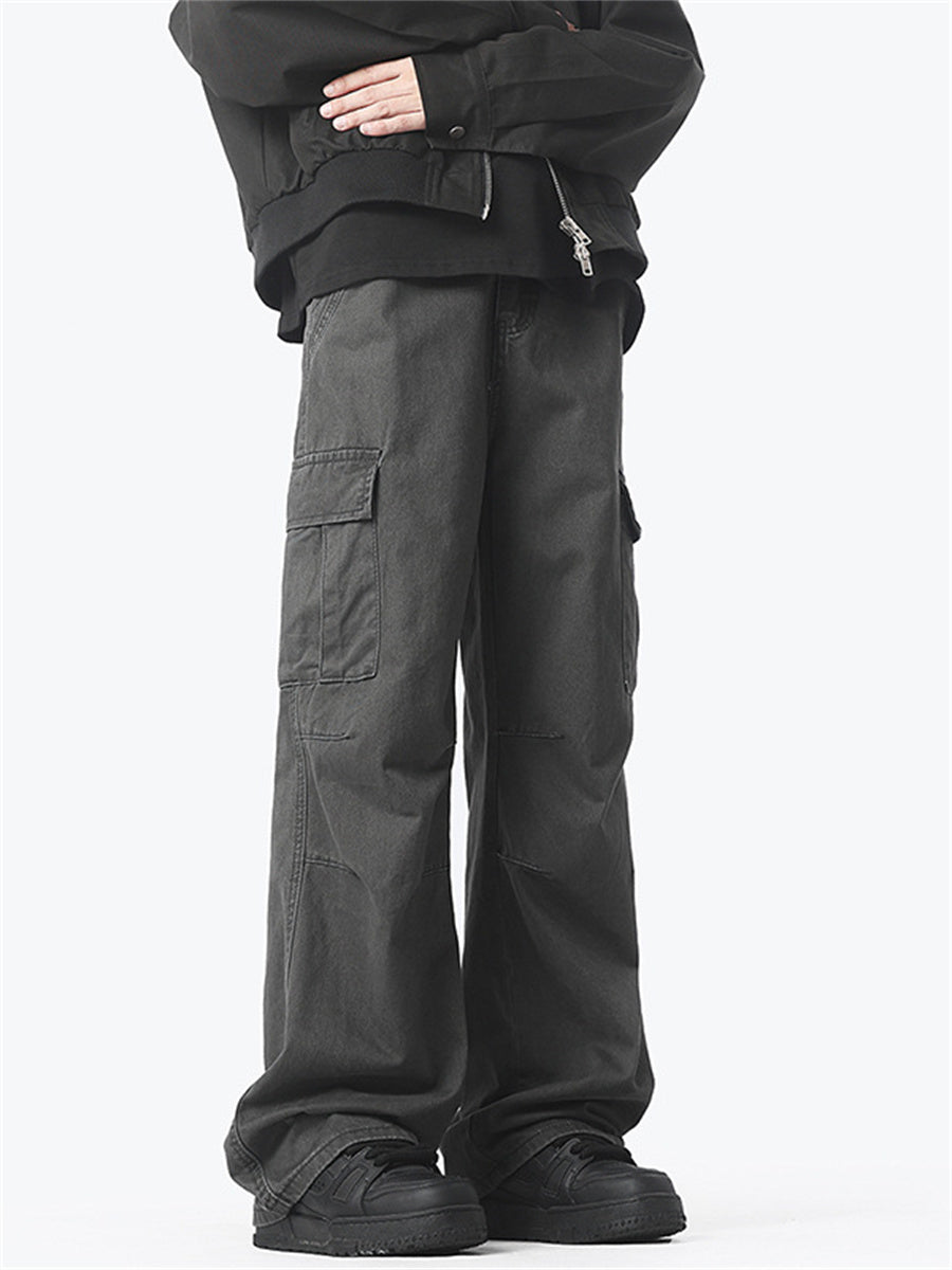 Liber Spring Men's American High Street Washed Cargo Trousers
