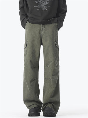 Liber Spring Men's American High Street Washed Cargo Trousers