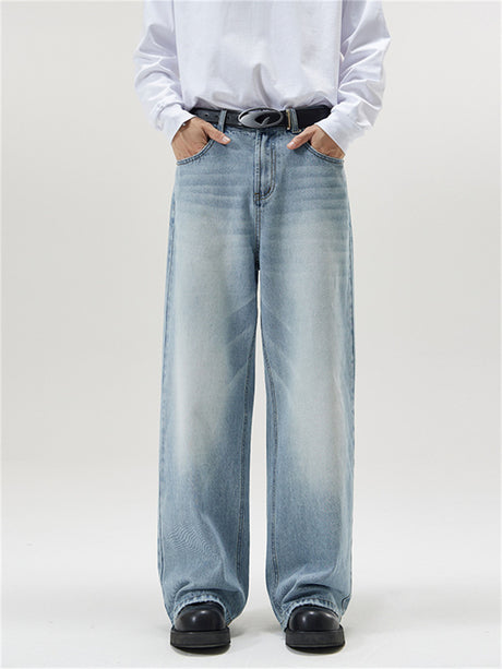 Liber SS Men's Denim A-Line Wide Leg Floor-Mounting Jeans