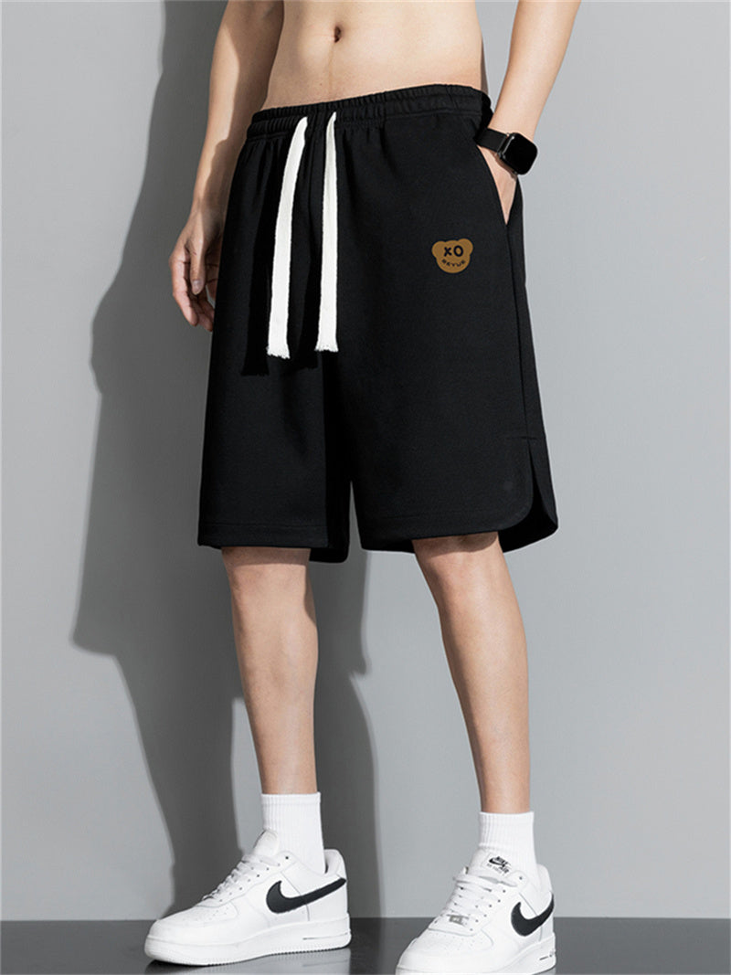 Liber Summer Men's Solid Drawstring Pocket Shorts