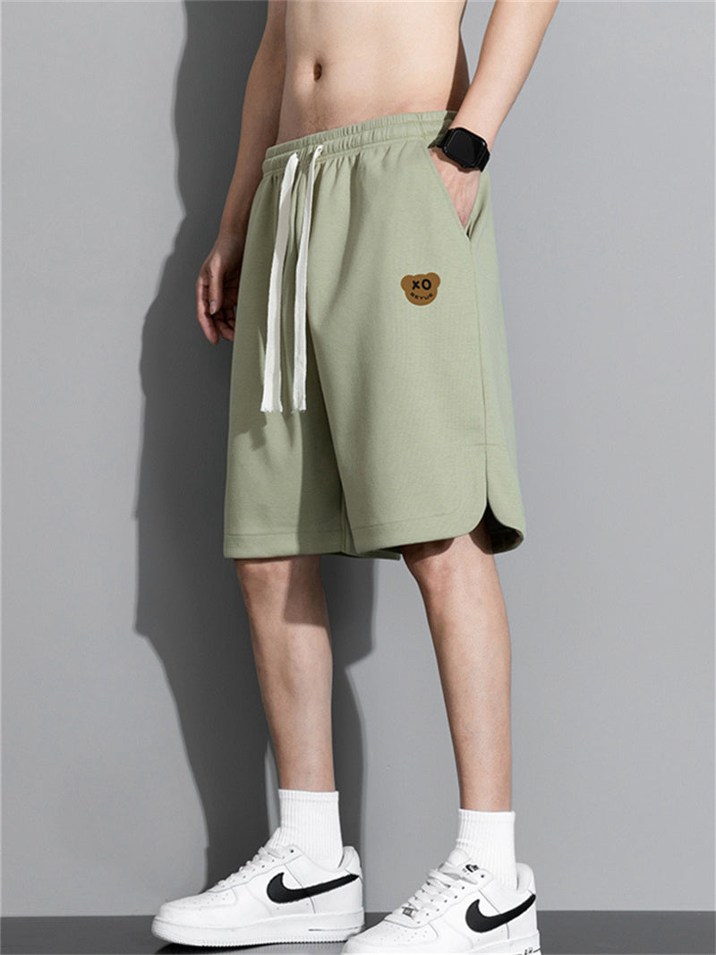 Liber Summer Men's Solid Drawstring Pocket Shorts