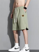 Liber Summer Men's Solid Drawstring Pocket Shorts