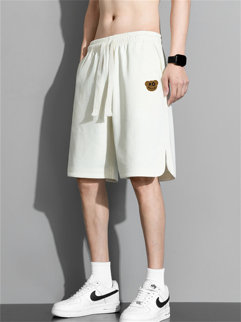 Liber Summer Men's Solid Drawstring Pocket Shorts