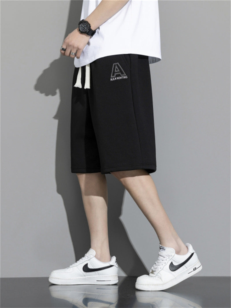 Liber Summer Men's Solid Drawstring Pocket Shorts