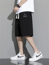 Liber Summer Men's Solid Drawstring Pocket Shorts