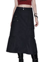 Liber Summer Women's Solid Pleated Topstitched Skirt