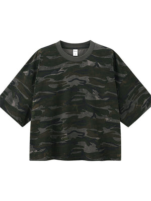 Liber SS Men's Boxy Camouflage American Retro T-shirt