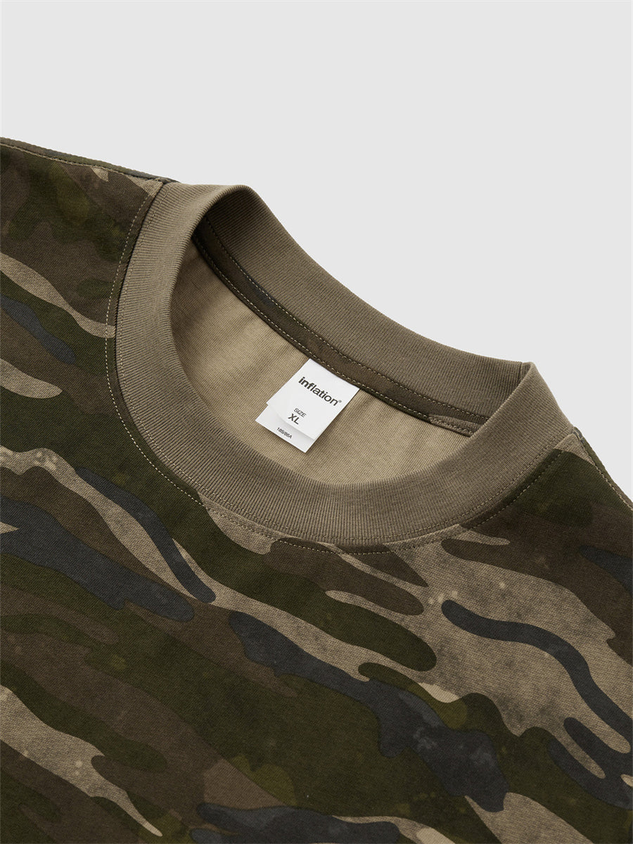 Liber SS Men's Boxy Camouflage American Retro T-shirt