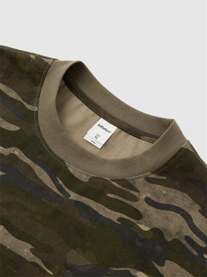 Liber SS Men's Boxy Camouflage American Retro T-shirt