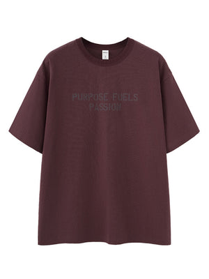 Liber Summer Men's Letter Print T-shirt