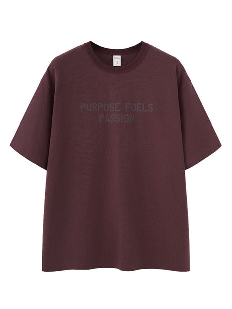 Liber Summer Men's Letter Print T-shirt
