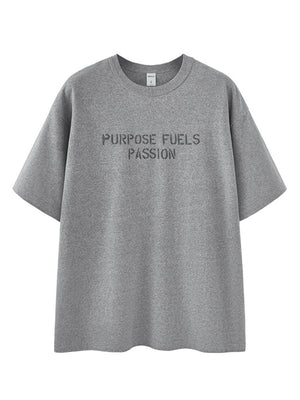 Liber Summer Men's Letter Print T-shirt