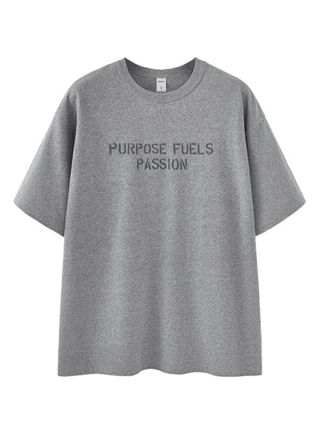 Liber Summer Men's Letter Print T-shirt