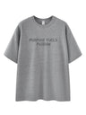 Liber Summer Men's Letter Print T-shirt