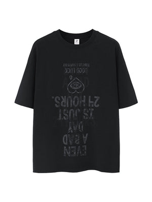 Liber Summer Men's Letter Print T-shirt