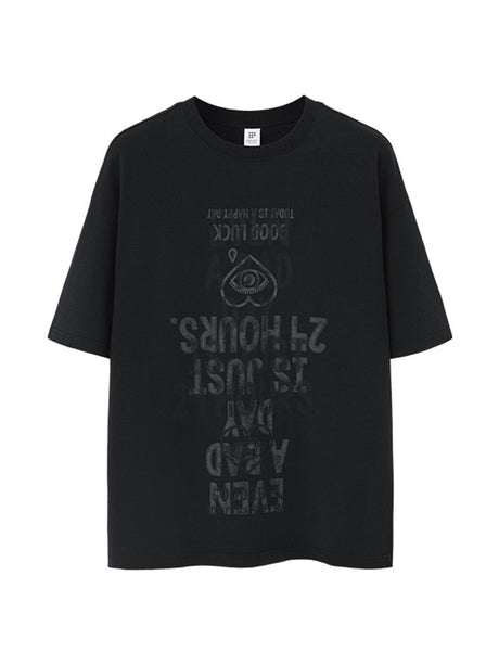Liber Summer Men's Letter Print T-shirt