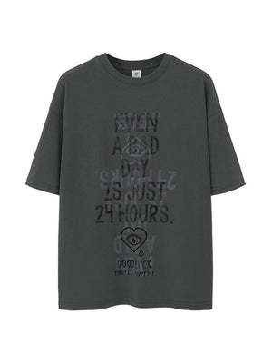 Liber Summer Men's Letter Print T-shirt