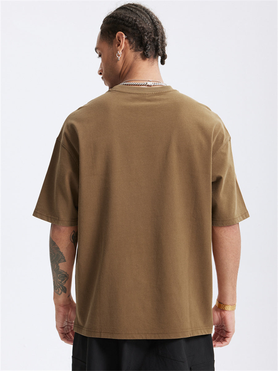 Liber Summer Men's Letter Print T-shirt