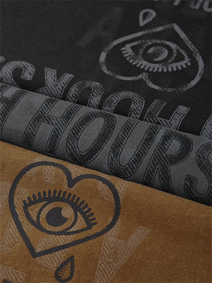 Liber Summer Men's Letter Print T-shirt