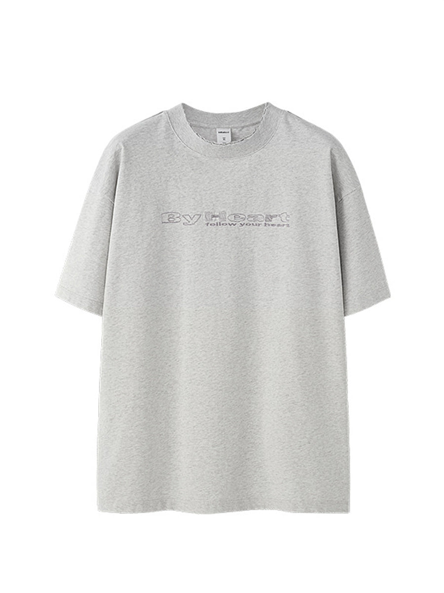 Liber Summer Men's Letter Print T-shirt