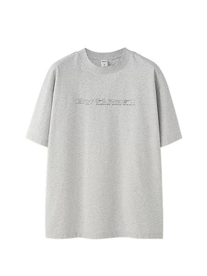 Liber Summer Men's Letter Print T-shirt