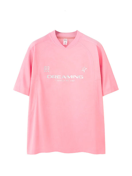 Liber Summer Men's Letter Print T-shirt