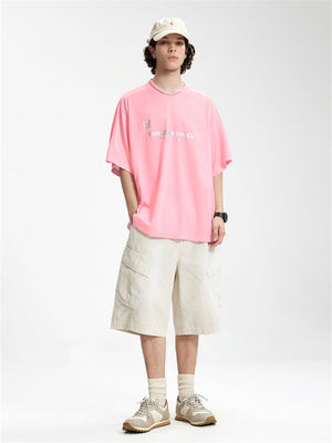Liber Summer Men's Letter Print T-shirt