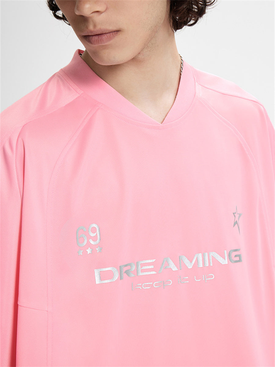 Liber Summer Men's Letter Print T-shirt