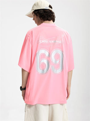 Liber Summer Men's Letter Print T-shirt