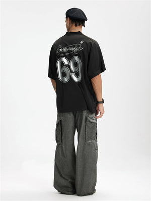 Liber Summer Men's Letter Print T-shirt