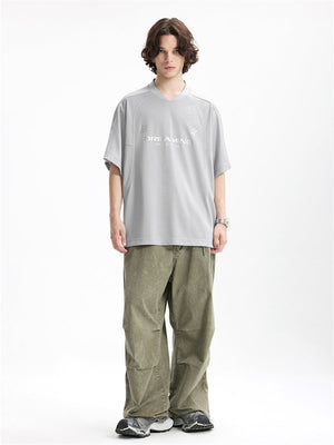 Liber Summer Men's Letter Print T-shirt