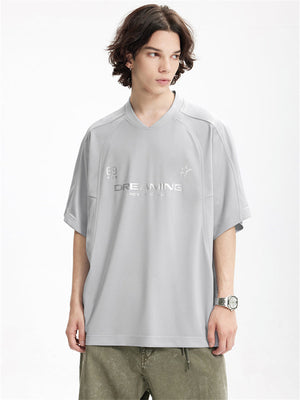 Liber Summer Men's Letter Print T-shirt
