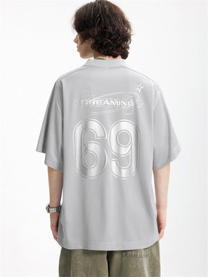 Liber Summer Men's Letter Print T-shirt
