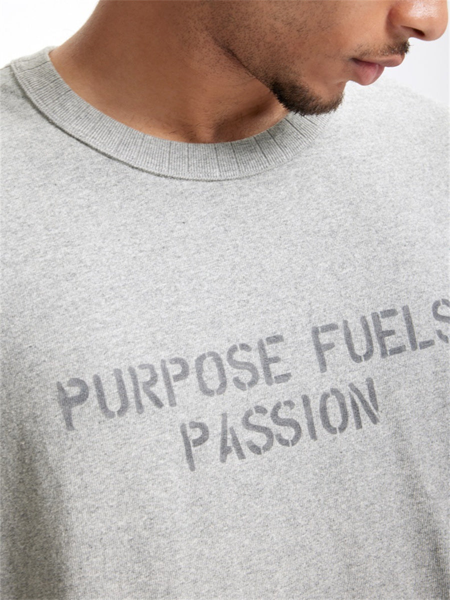 Liber Summer Men's Letter Print T-shirt
