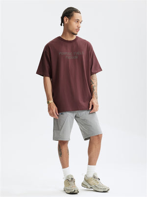 Liber Summer Men's Letter Print T-shirt