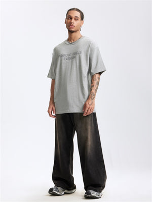 Liber Summer Men's Letter Print T-shirt
