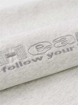 Liber Summer Men's Letter Print T-shirt