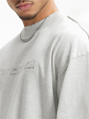 Liber Summer Men's Letter Print T-shirt