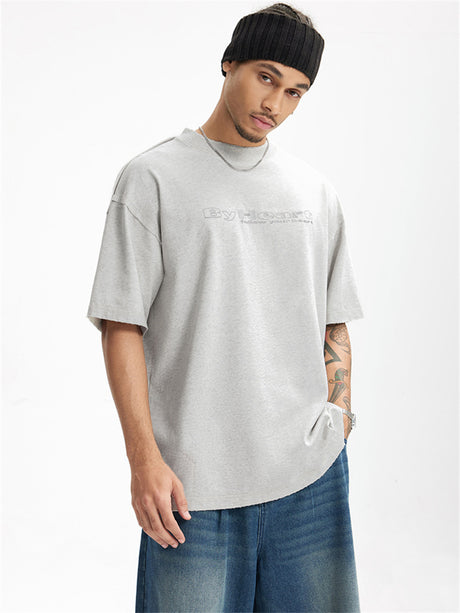 Liber Summer Men's Letter Print T-shirt
