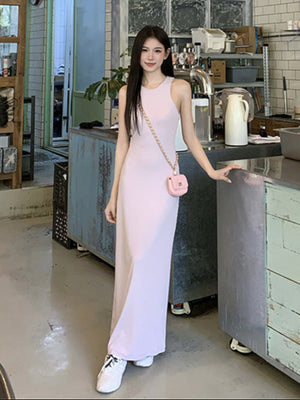 Liber Summer Women's Solid Midi Drerss