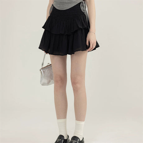 Liber Summer Women's Solid Color Short Skirt