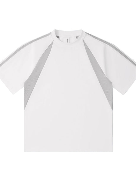 Liber Summer Men's Color matching Solid Color T-shirts