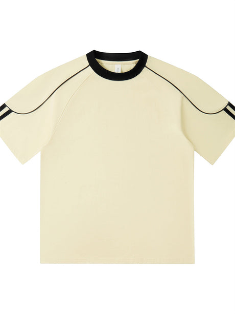 Liber Summer Men's Knitted sleeves Solid Color T-shirts