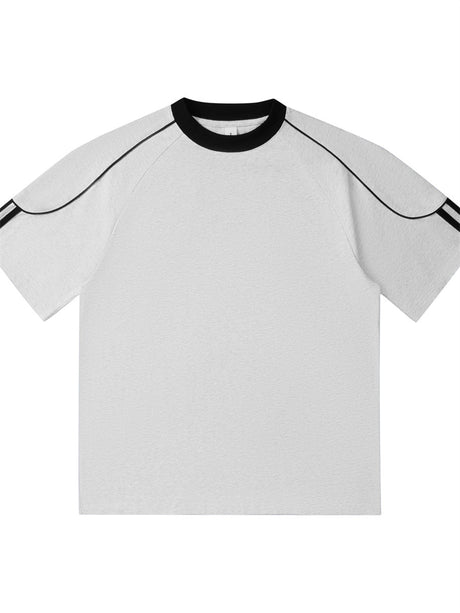 Liber Summer Men's Knitted sleeves Solid Color T-shirts