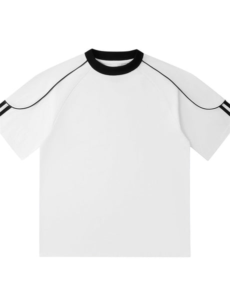 Liber Summer Men's Knitted sleeves Solid Color T-shirts