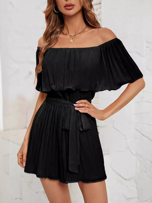 One-shoulder Mesh Jumpsuits