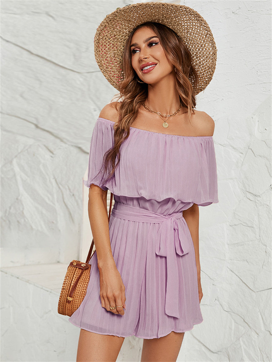 One-shoulder Mesh Jumpsuits