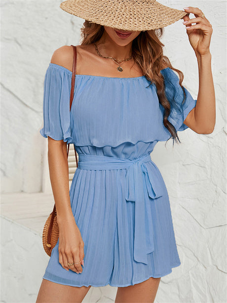 One-shoulder Mesh Jumpsuits