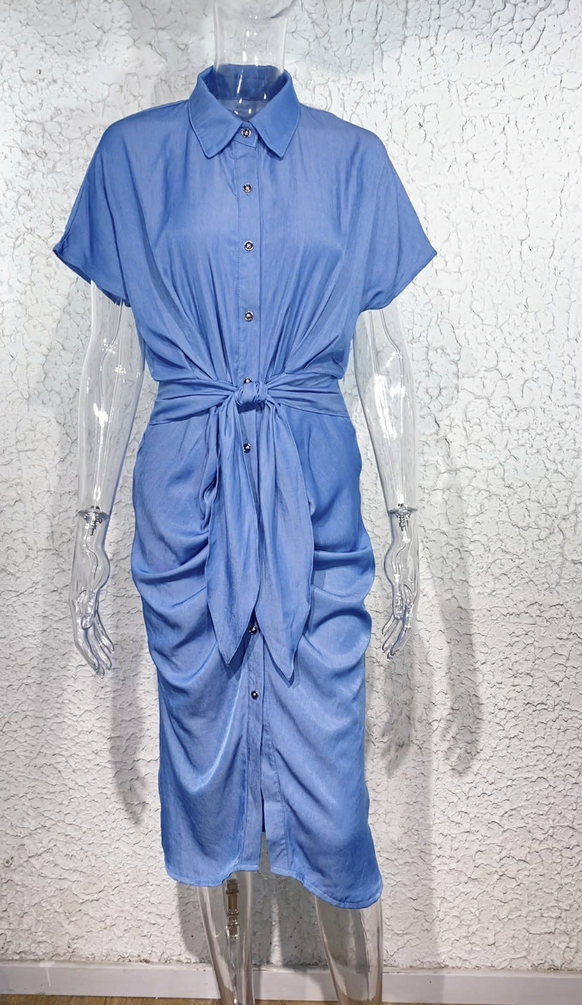 Liber SS Women's Solid Midi Dress